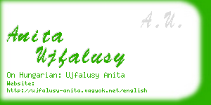 anita ujfalusy business card